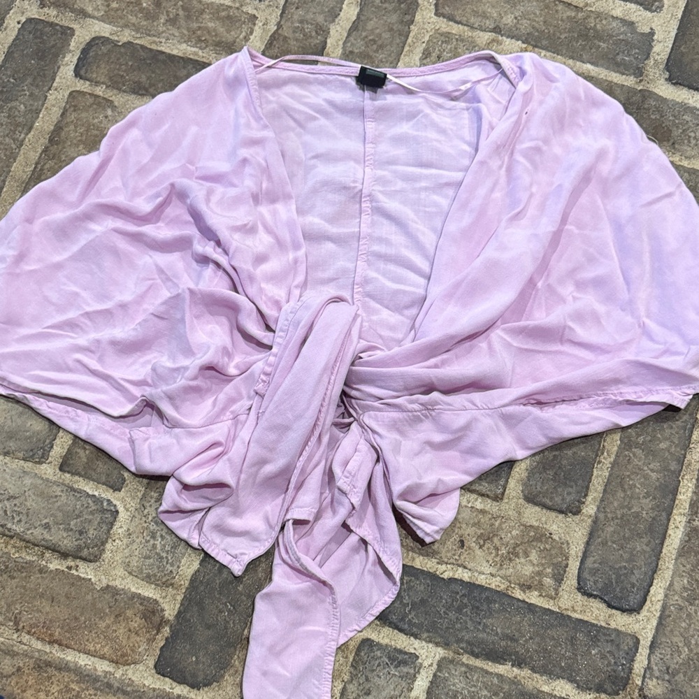 Wild Fable| Pastel Tie-Front Wrap Blouse - Picture 2 of 6
